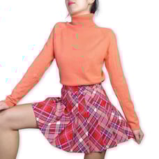 Talbots Peachy Orange Pure Cashmere Turtleneck Sweater Fits S-M