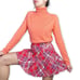 Talbots Peachy Orange Pure Cashmere Turtleneck Sweater Fits S-M