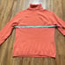Talbots Peachy Orange Pure Cashmere Turtleneck Sweater Fits S-M