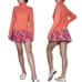 Talbots Peachy Orange Pure Cashmere Turtleneck Sweater Fits S-M