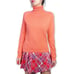 Talbots Peachy Orange Pure Cashmere Turtleneck Sweater Fits S-M