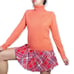 Talbots Peachy Orange Pure Cashmere Turtleneck Sweater Fits S-M