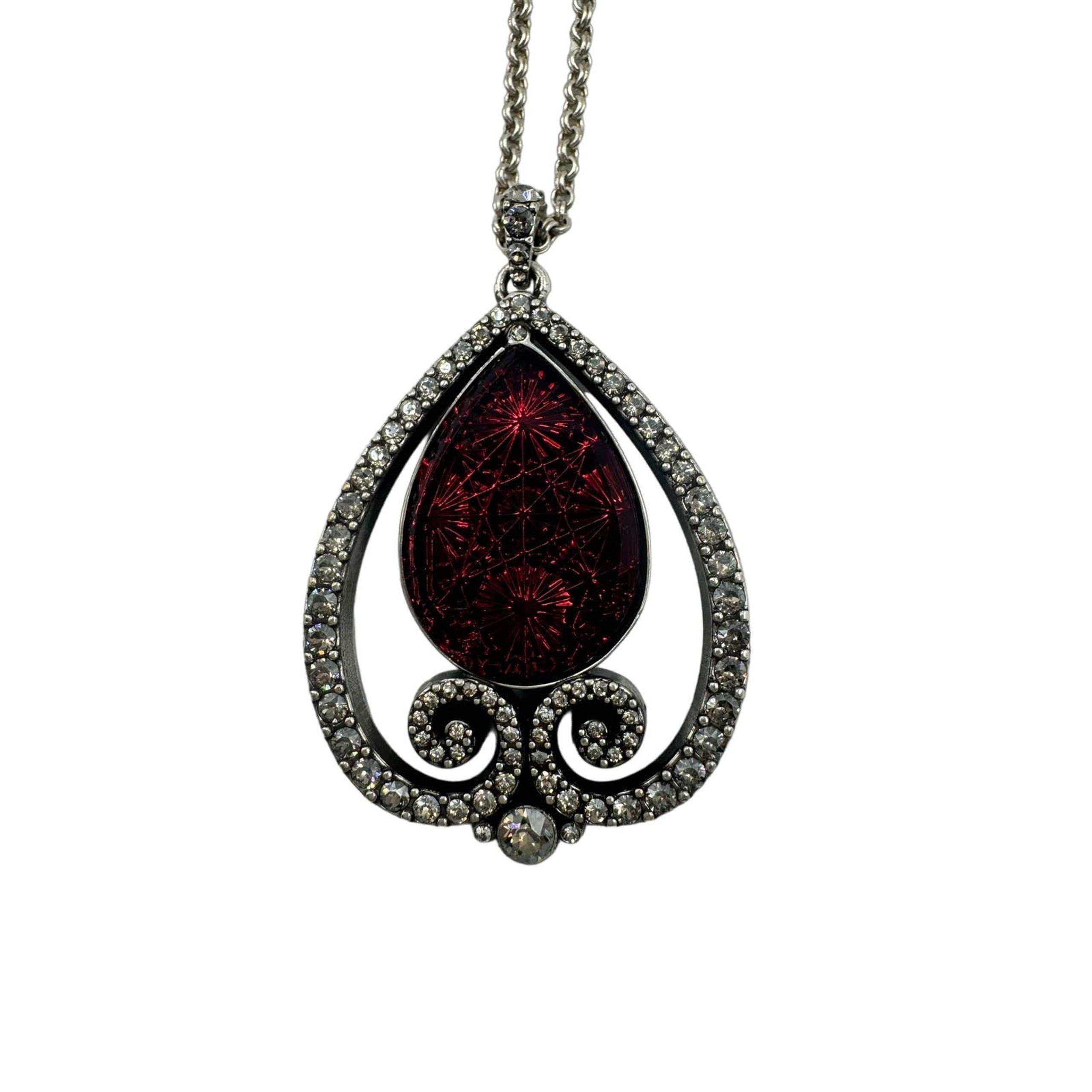 Brighton Sea Of Love Necklace Red Silver Women's Size OS NWT