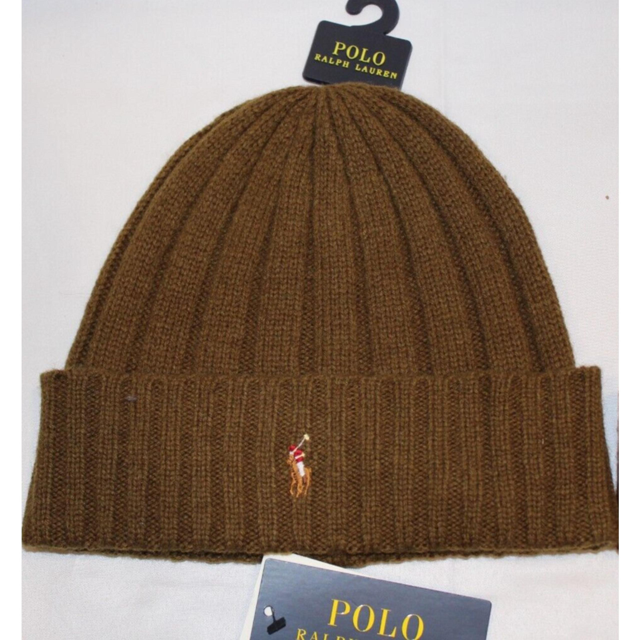 Polo Ralph Lauren Men's Skull Cap Beanie Winter Hat Olive Green O/S NWT $59