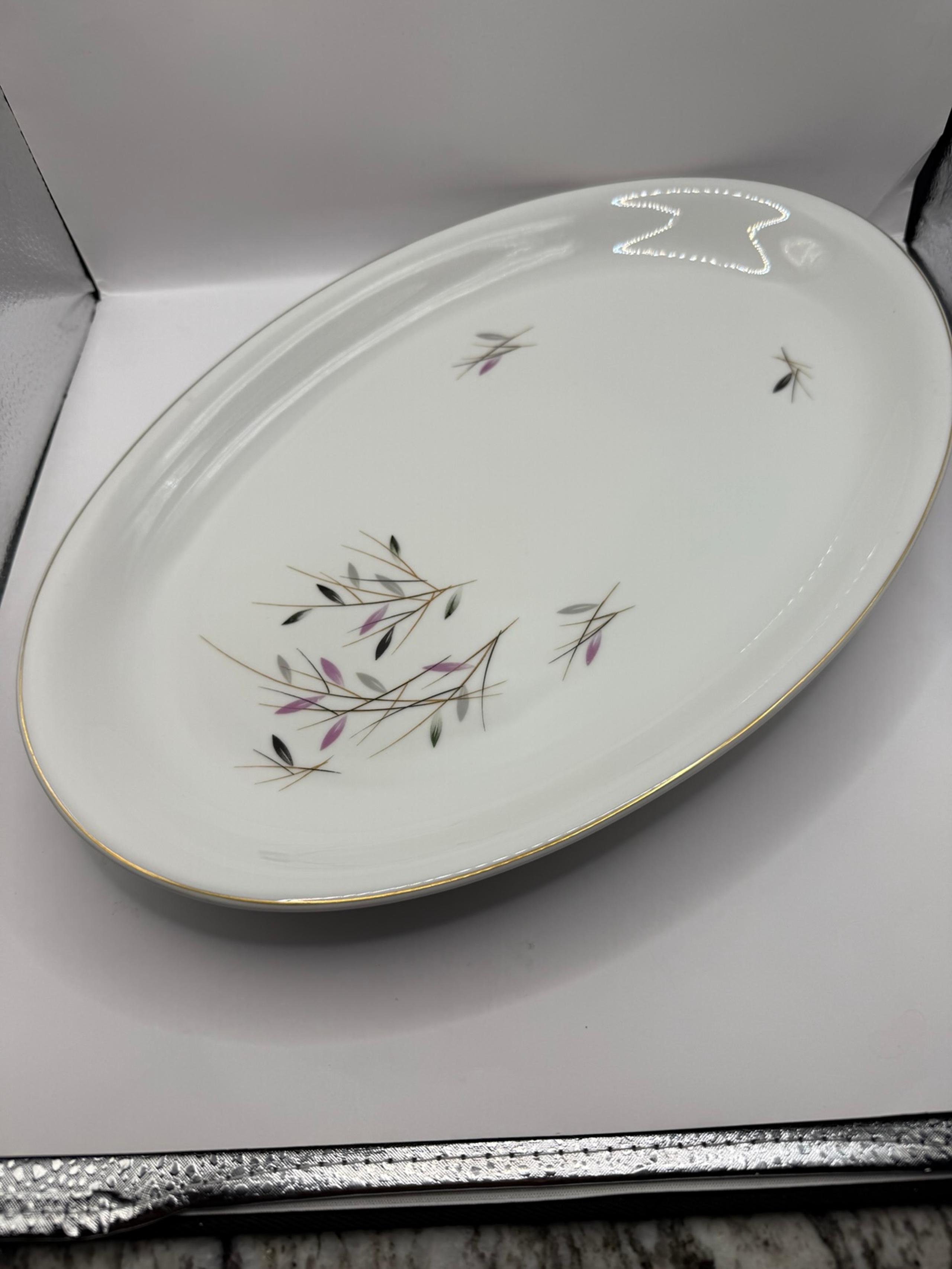Rosenthal serving platter, gravy boat and tea cup with saucer