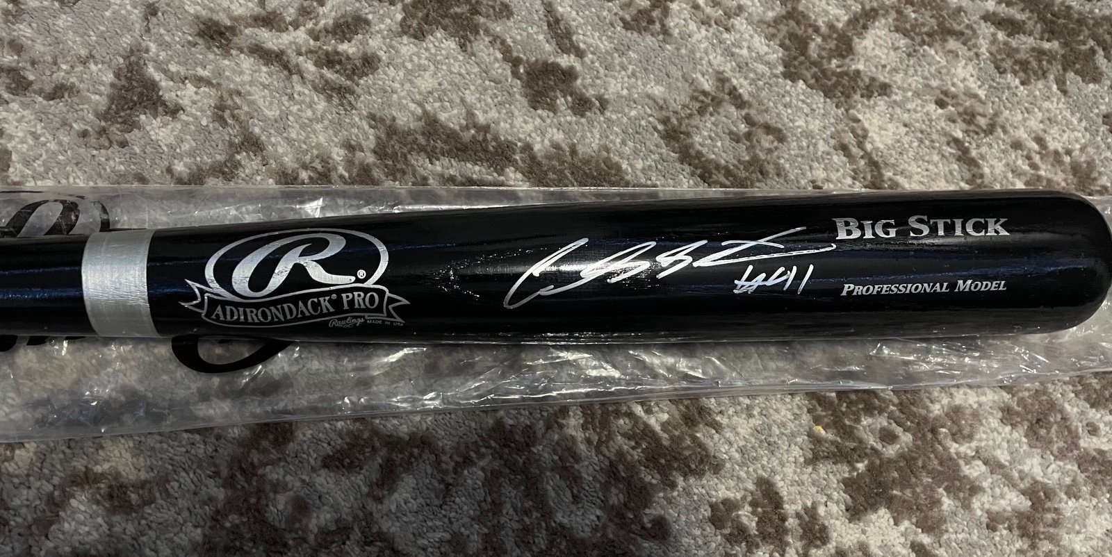 Carlos Santana Autographed Rawlings Adirondack Pro Bat