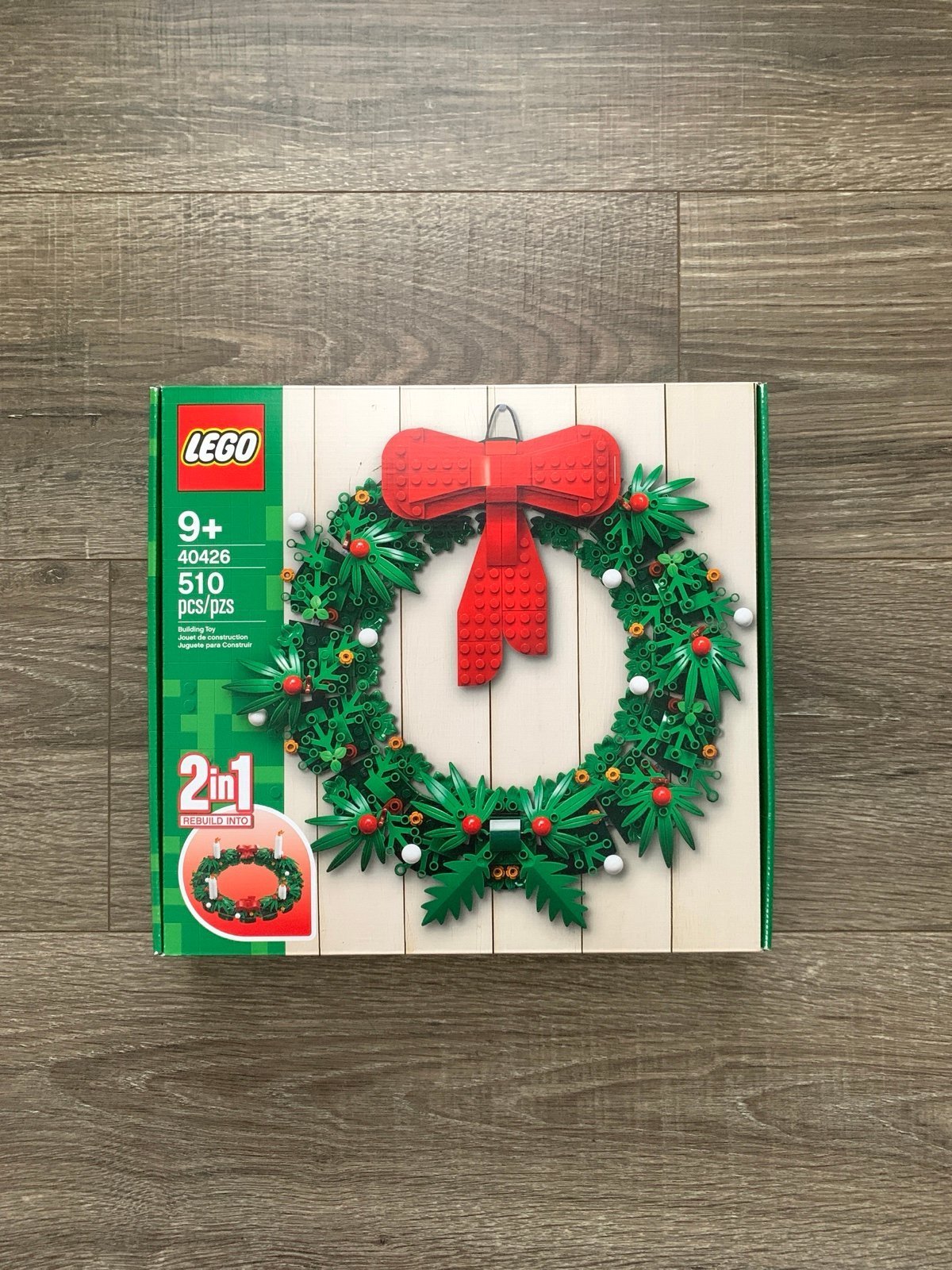 LEGO NEW Iconic Christmas 2-in-1 Wreath with Big Red Bow and Advent