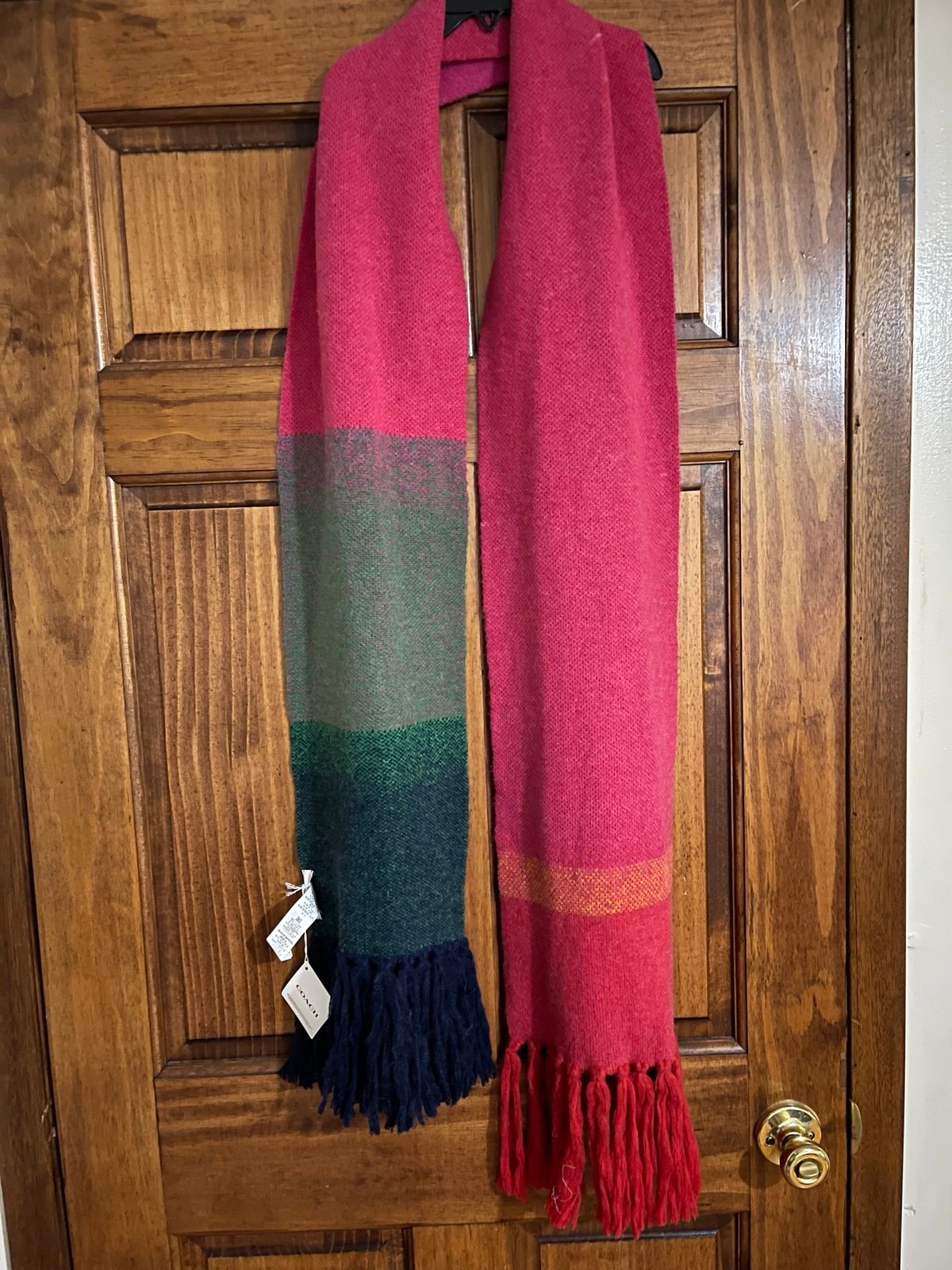COACH Women's Colorblocked Ombré Knit Scarf- Size:O/S