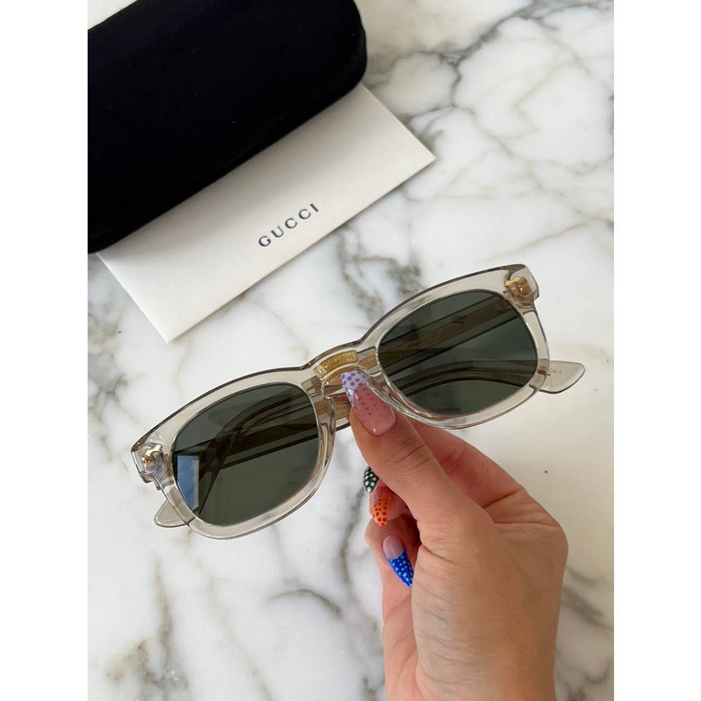 NEW Gucci GG0182S Clear Unisex Sunglasses