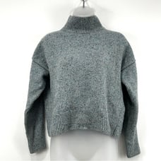 Bimba Y Lola Sweater Women's XS Blue Speckled Wool Blend Cropped Boxy Italy