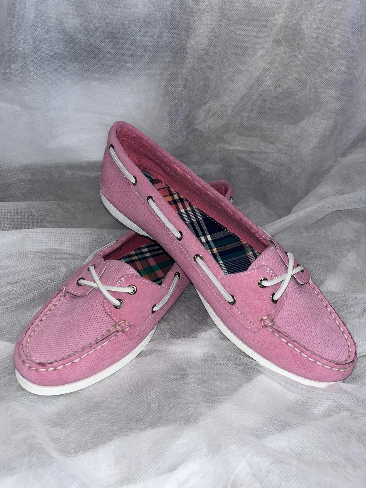 Pretty Pink Sperrys 8.5
