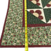 Handmade floral wall quilt patchwork daisies embroidered red green 35 x 24