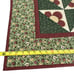 Handmade floral wall quilt patchwork daisies embroidered red green 35 x 24
