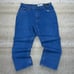 Carhartt Jeans Baggy Wide Leg Fit Dark Wash Denim White Logo