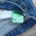 Carhartt Jeans Baggy Wide Leg Fit Dark Wash Denim White Logo