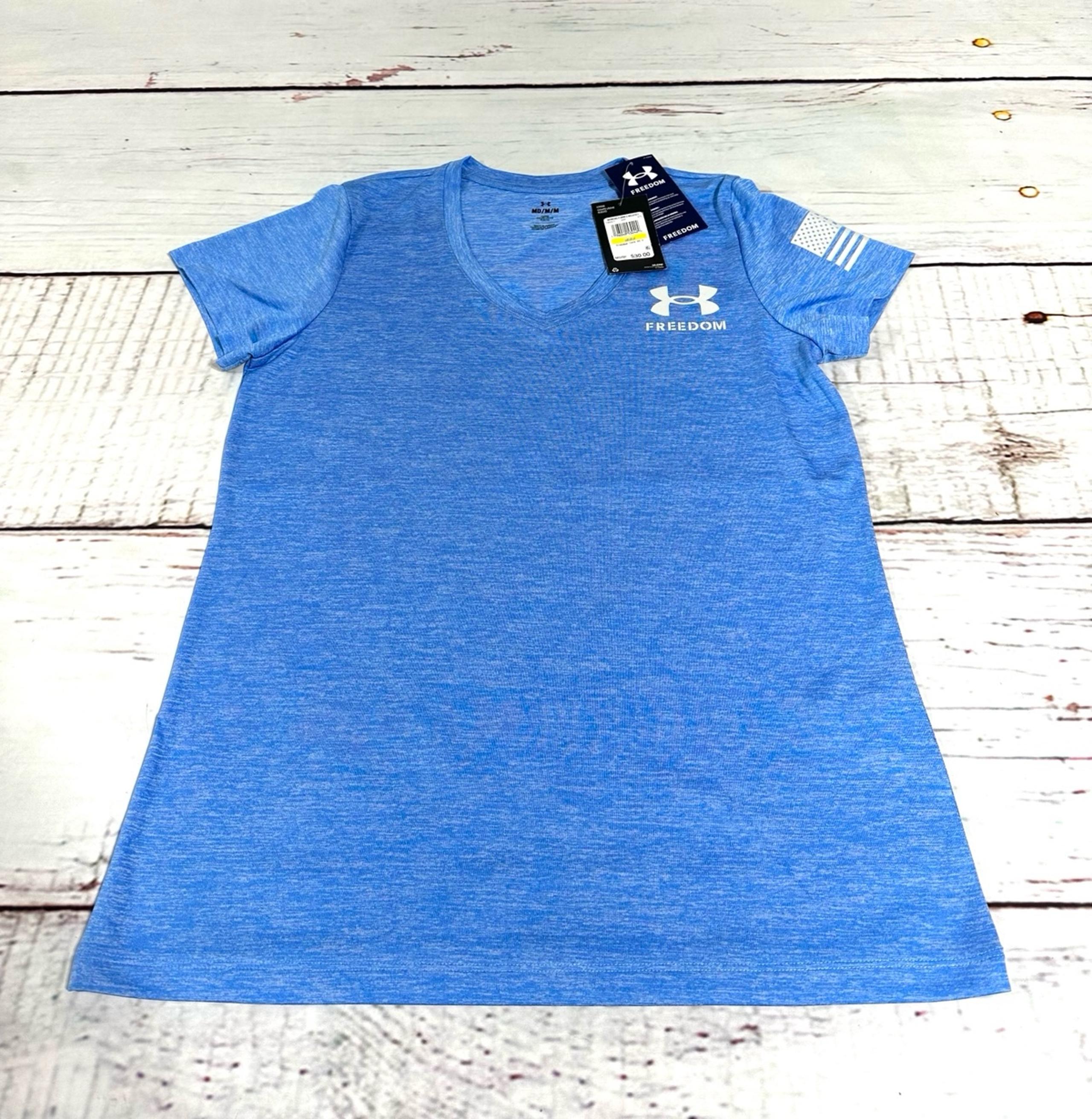 Under Armour 1369471 Women's UA Tech Freedom V-Neck T-Shirt activewear clothing
