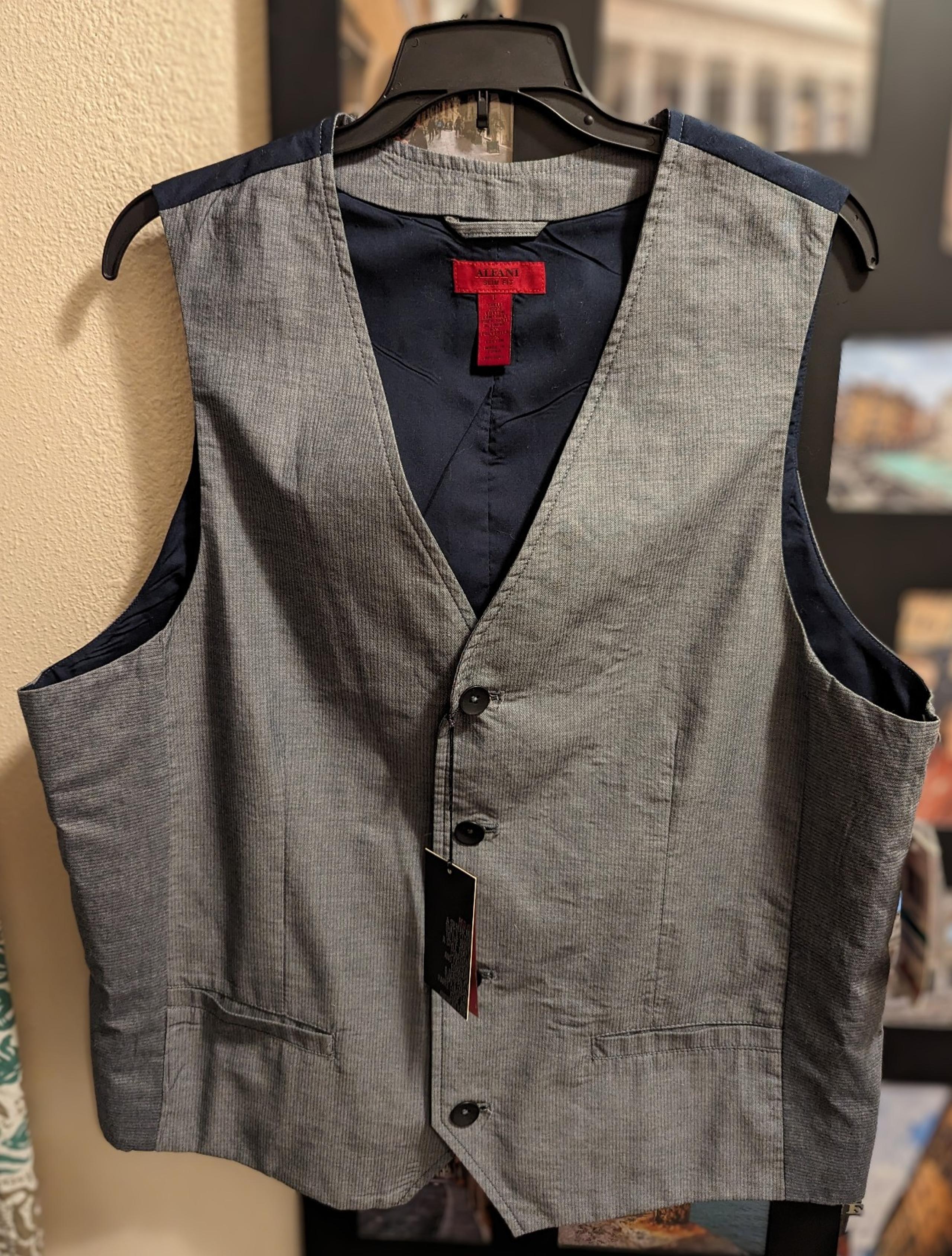 Alfani Men's Large Slim Fit Vest NWT