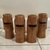 Original Vintage Set Of 4 HONOLULU RESTAURANT Tiki Mug WESTBORO MA NORWOOD MA