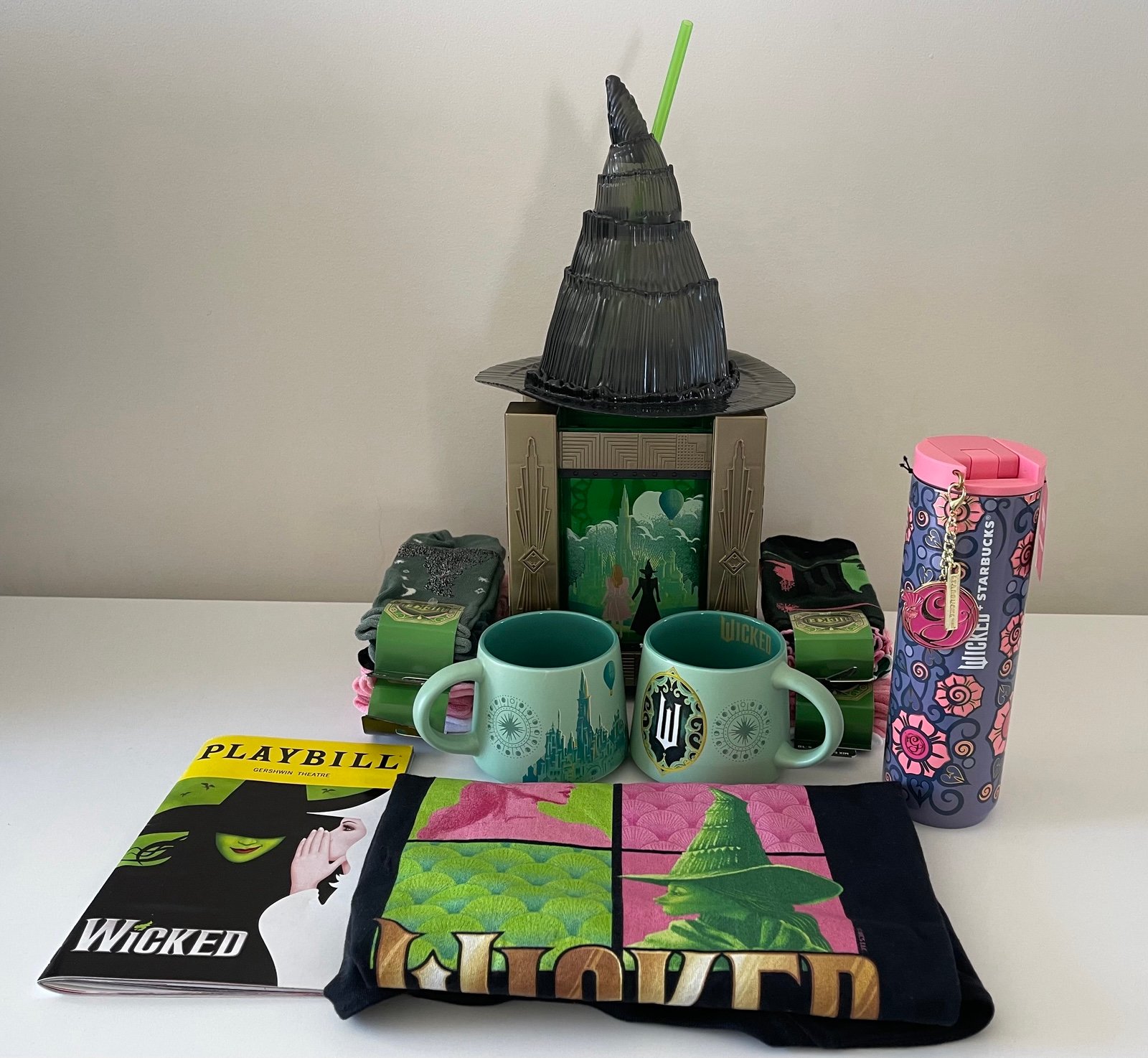 Wicked Movie Merch - Includes Regal Movie Theater Elphaba hat cup & Lantern