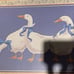 Vintage 80s duck picture in frame country kitchen farm rustic style glass frame