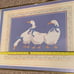 Vintage 80s duck picture in frame country kitchen farm rustic style glass frame