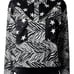 Faith Connexion BodySuit Silk Shirt Black/White Zebra Print w/Stars BNWT 1020