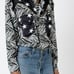 Faith Connexion BodySuit Silk Shirt Black/White Zebra Print w/Stars BNWT 1020