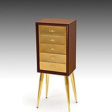 Brand New In Box! Mahogany and Gold Jewe