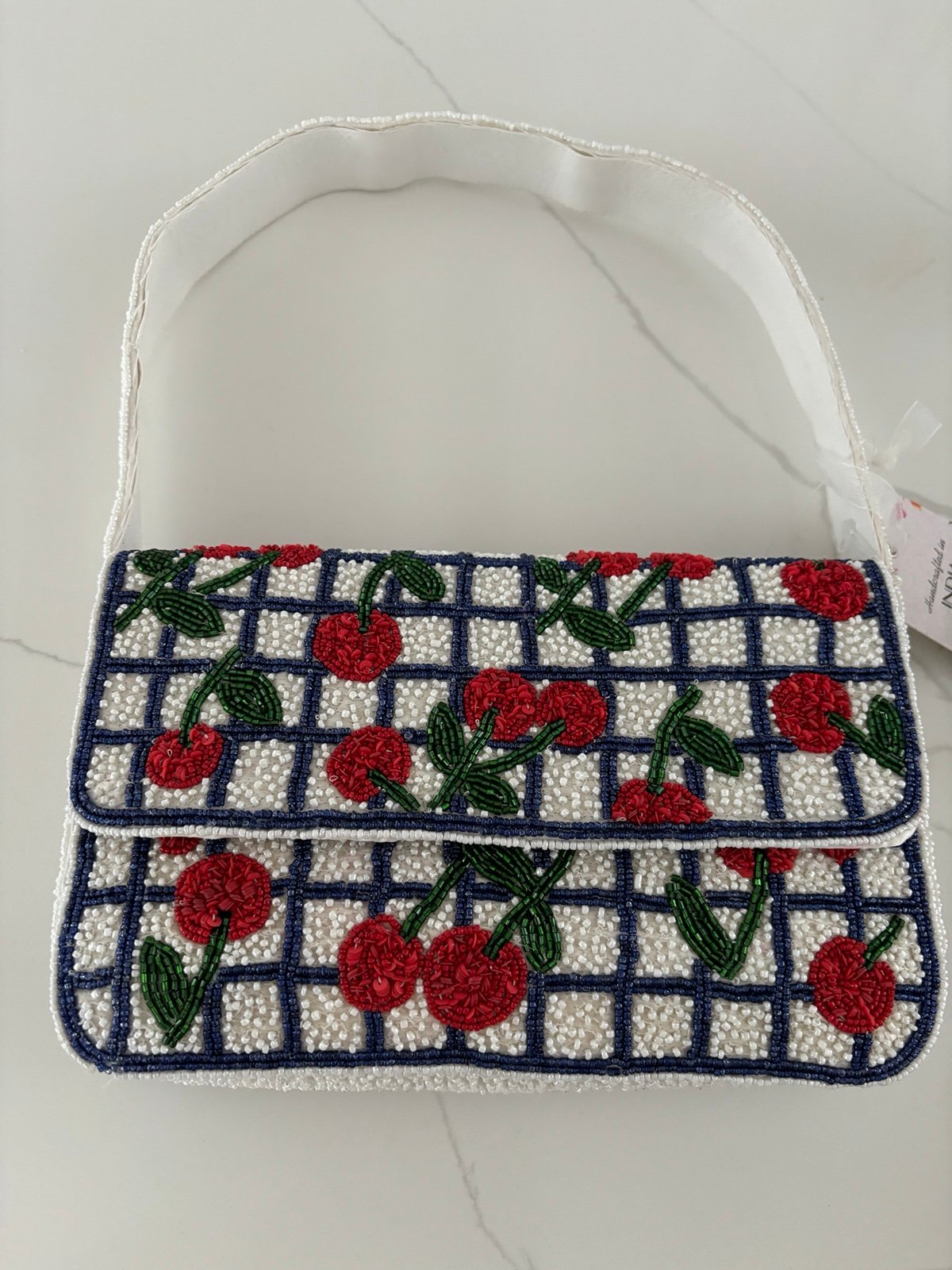 New viral cherry beaded bag