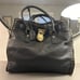 MICHAEL KORS Handbag Black Leather Woven Gold Trim Chain 2-Way *EUC* GLAM ROCK!