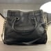 MICHAEL KORS Handbag Black Leather Woven Gold Trim Chain 2-Way *EUC* GLAM ROCK!