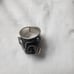 Unique sterling ring with rose pattern and small turquoise. Size 7