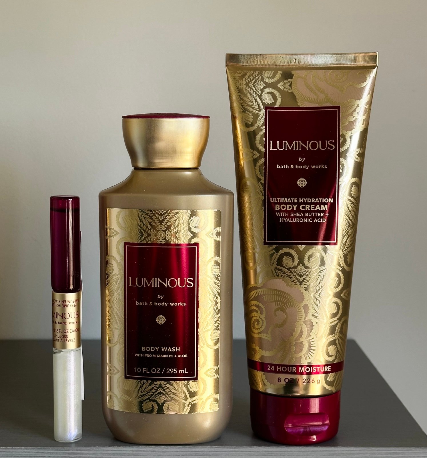 Discontinued scent Luminous bath and body works set of 3 new products