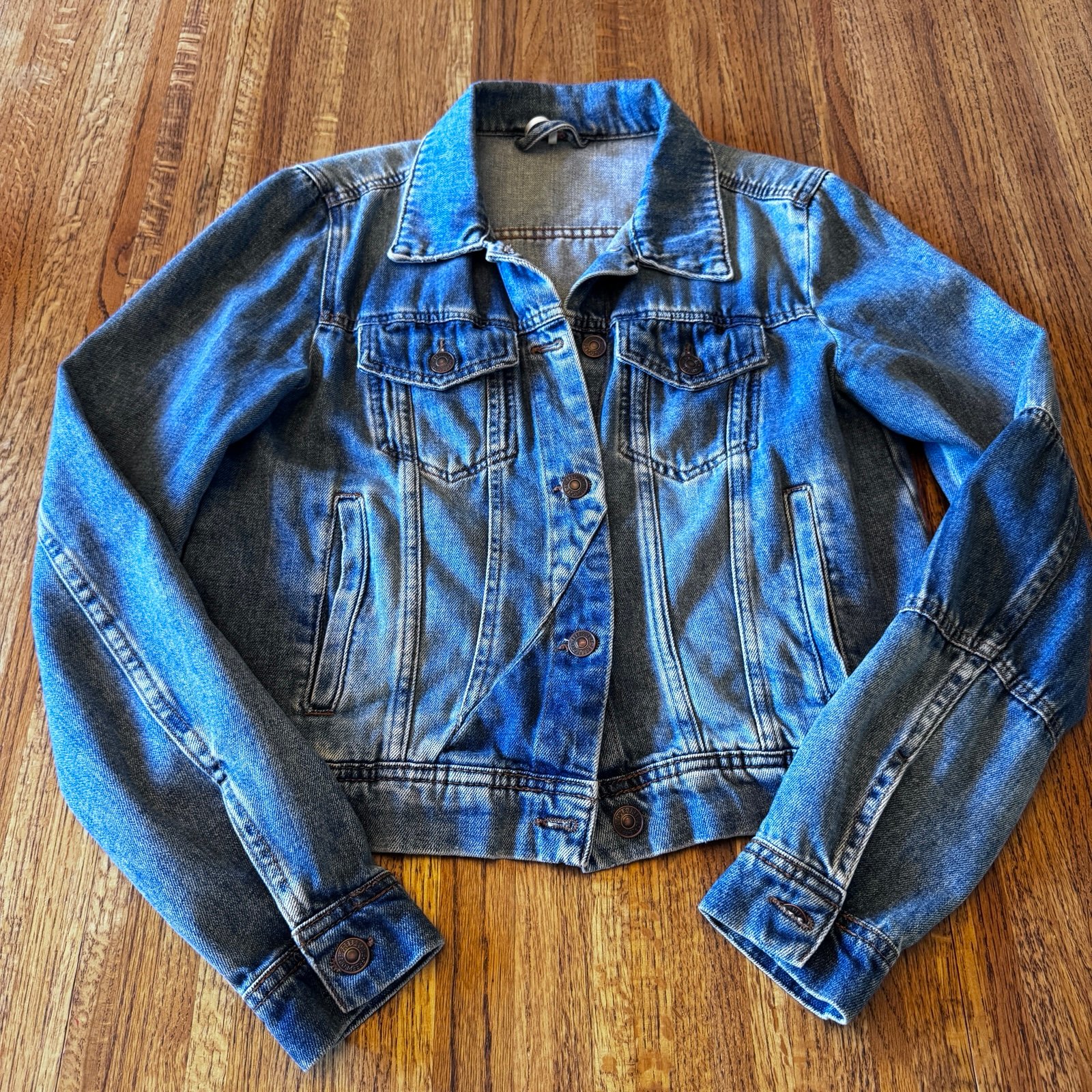 Retro Denim Free People Jean Jacket Medium