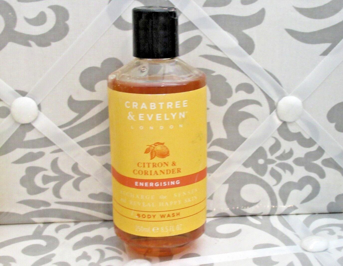 CRABTREE & EVELYN CITRON & CORIANDER ENERGISING BODY WASH 8.5 OZ