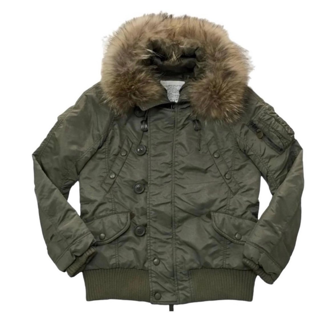 G.O.A GOA Military Jacket with Raccoon Fur