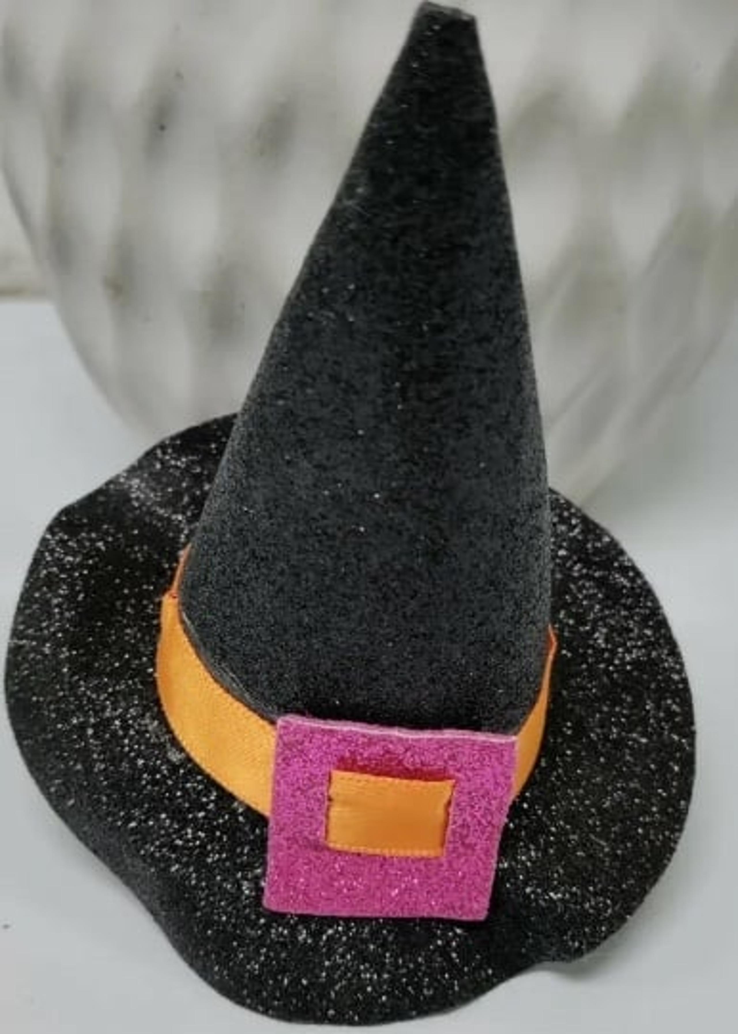 Scunci Halloween Glitter Black Witch Hat Hair Clip, 1-Piece