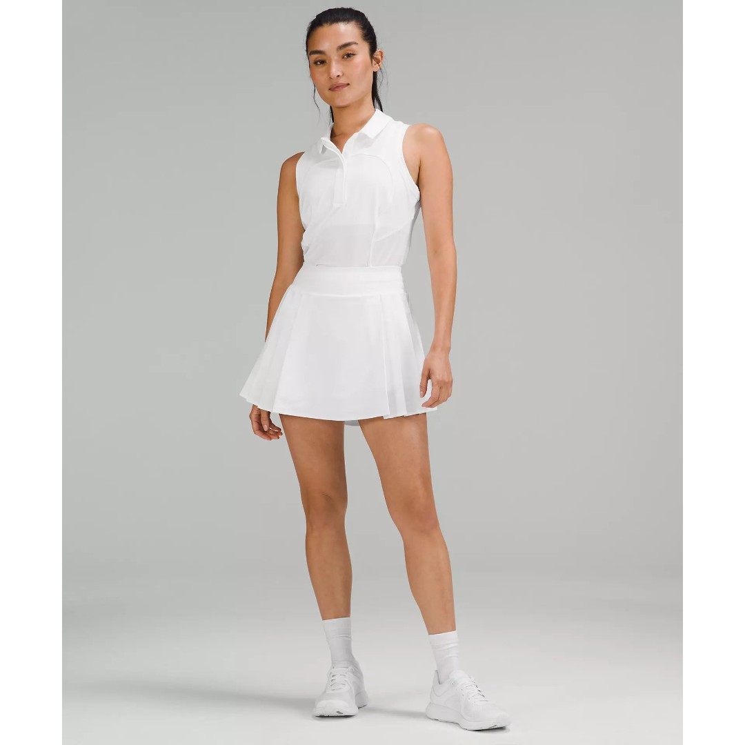 Lululemon Side-Pleat High-Rise Tennis Skirt White Size 8 NWT