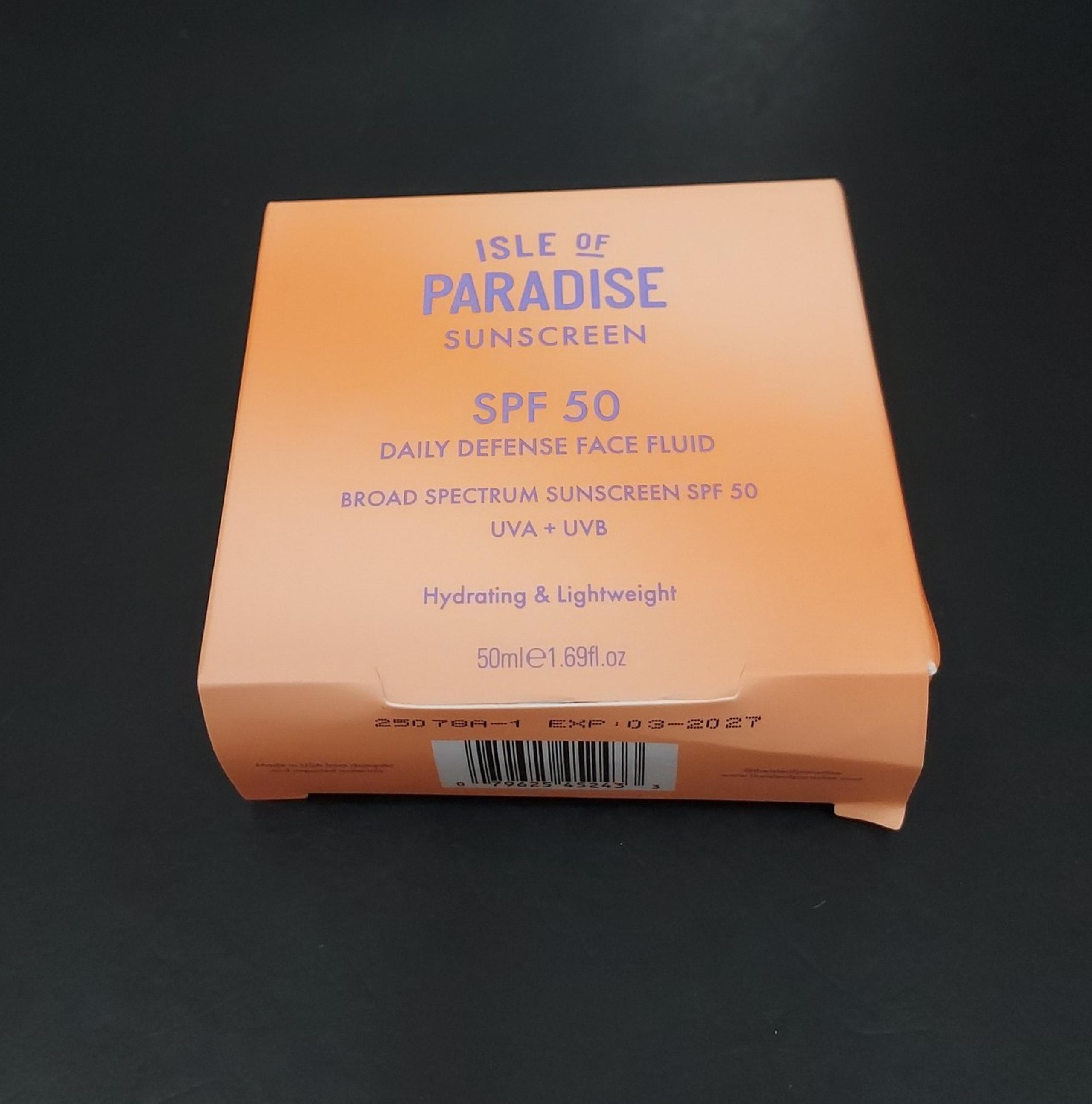 Isle of Paradise Daily Defense SPF 50 Sunscreen