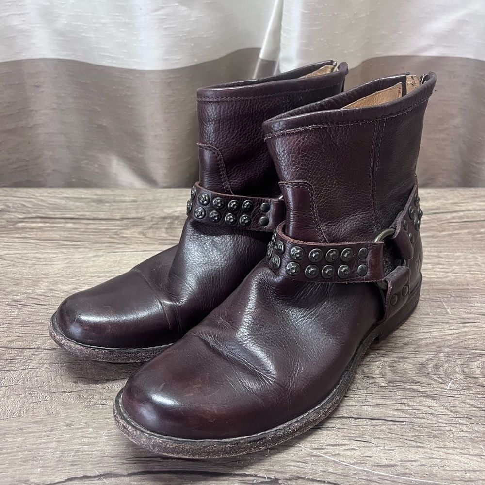Frye Phillip Studded Harness Booties size 7