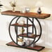 41.3 Console Table, 4-Tier Sofa Table Entryway Table with Circle Base