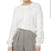 Rails Francis Ivory Lace/Fringe Mid-Weight Crew Neck Wool/Cashmere Sweater Small