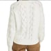 Rails Francis Ivory Lace/Fringe Mid-Weight Crew Neck Wool/Cashmere Sweater Small