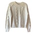 Rails Francis Ivory Lace/Fringe Mid-Weight Crew Neck Wool/Cashmere Sweater Small