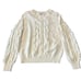Rails Francis Ivory Lace/Fringe Mid-Weight Crew Neck Wool/Cashmere Sweater Small