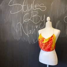 gold chain halter top