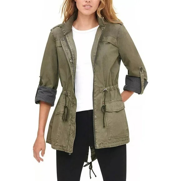 Levi's Legacy Cotton Lightweight Fishtail Anorak Jacket Green Medium