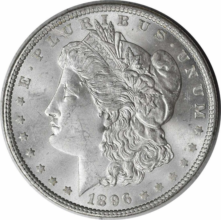 1896 P US MORGAN SILVER DOLLAR 1 COIN -MINT STATE NICE CONDITION CHOICE BU OUT