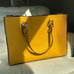 Calvin Klein Mustard Yellow Leather Medium Tote