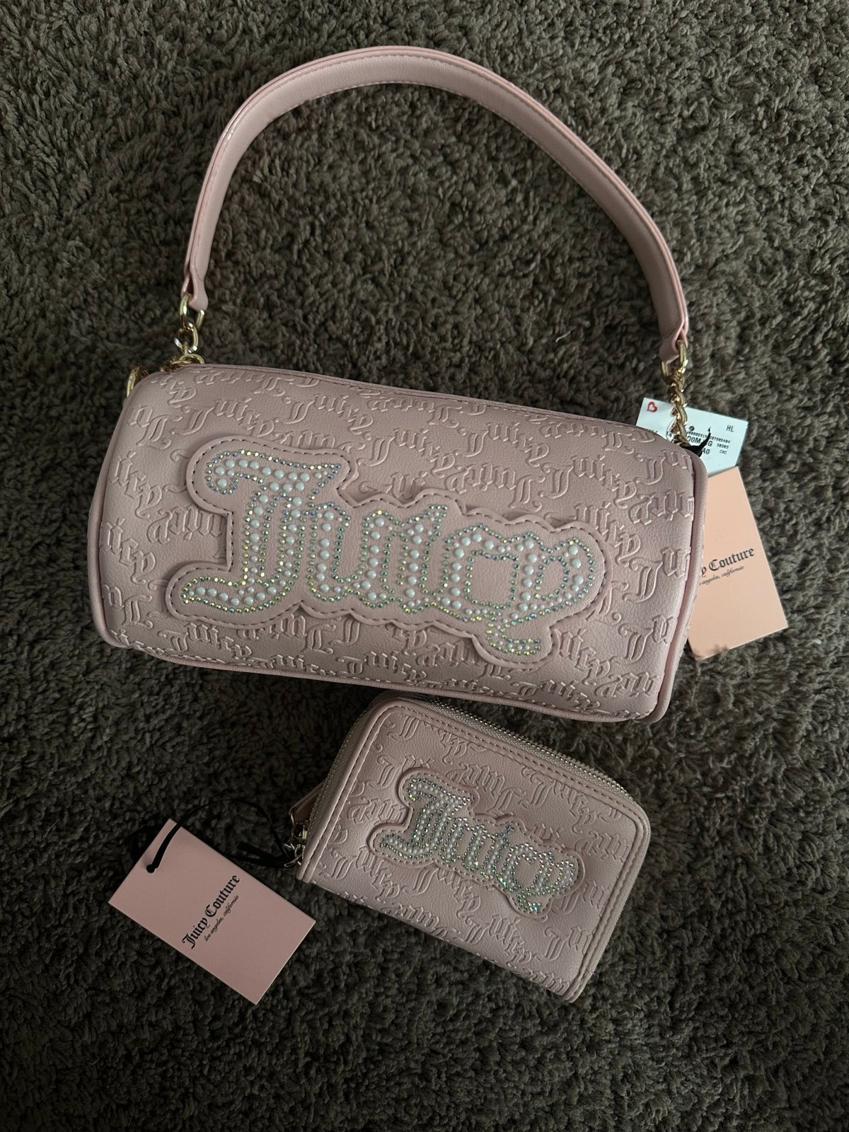 Juicy Couture pink shoulder roll bag